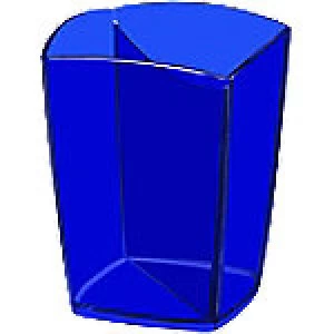 Image of CEP Pencil Holder 530 H Polystyrene Blue 7.4 x 7.4 x 9.5 cm