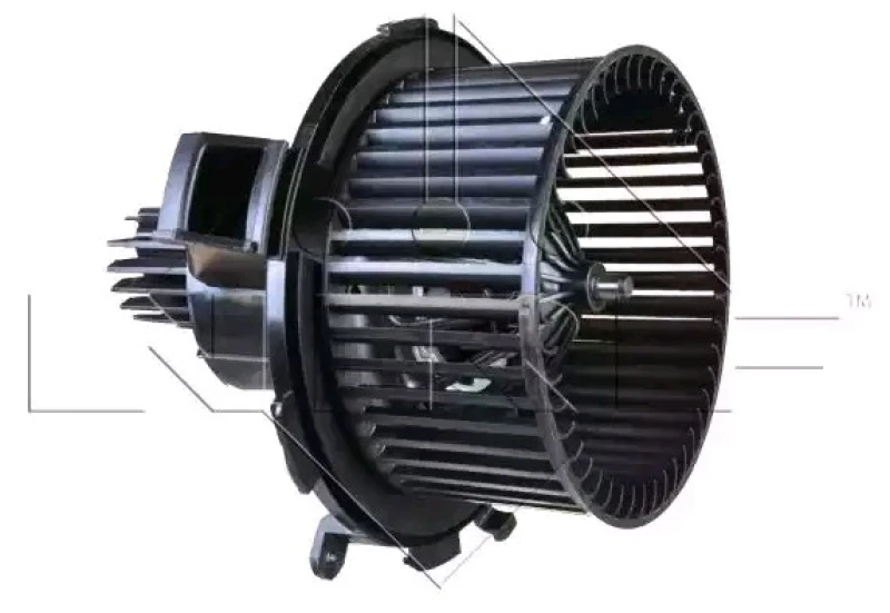 Image of NRF 34107 Blower Motor for left-hand drive vehicles, without integrated regulator Interior Blower (2669)