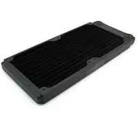 image of XSPC TX240 Ultra Thin Copper Dual Black Radiator - 240mm