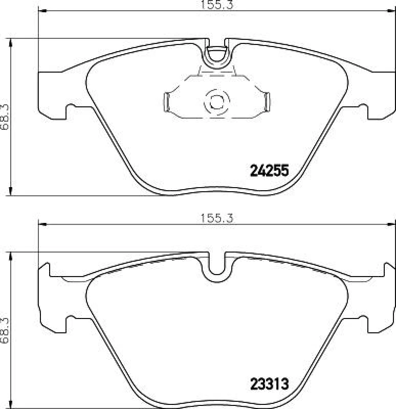 Image of HELLA Brake pad set HELLA 8DB 355 013-931
