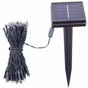 image of 15410 100 Bright White Solar Powered Outdoor LED String Lights / IP44 Weatherproof / Auto-On / Garden, Weddings, BBQ's, Parties - Gardenkraft