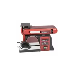 Image of Belt & Disc Bench Top Sander Linisher Heavy Duty Cast Iron Base - Lumberjack