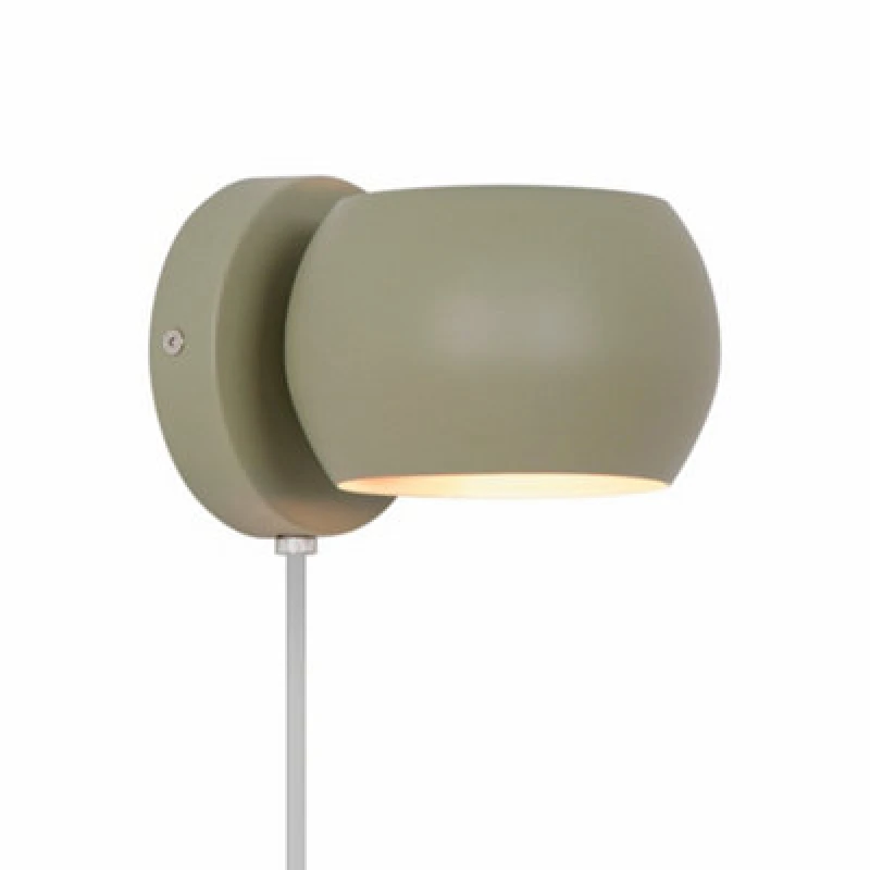Image of Nordlux Belir Metal Wall Light Adjustable Head Green,plug In Or Mains