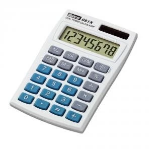 Image of Rexel Ibico 081X Pocket Calculator WhiteBlue