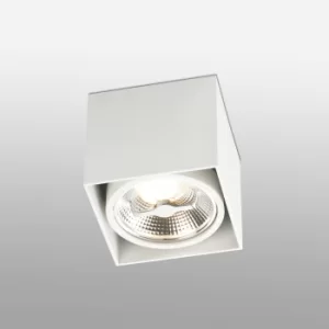 Tecto 1 Light Square Surface Mounted Downlight White