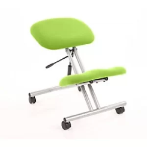 Image of Dynamic Basic Tilt Task Operator Chair Without Arms Kneeler Myrrh Green Back, Silver Frame Without Headrest Medium Back