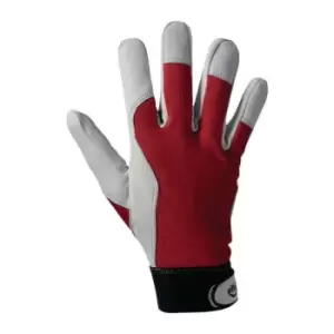 Image of Gant Griffy taille 9 rouge/couleurs naturelles cuir nappa de chevre/Interlock EN