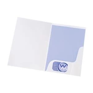 Image of Office Corporate Presentation Folder A4 Gloss White Pack 50
