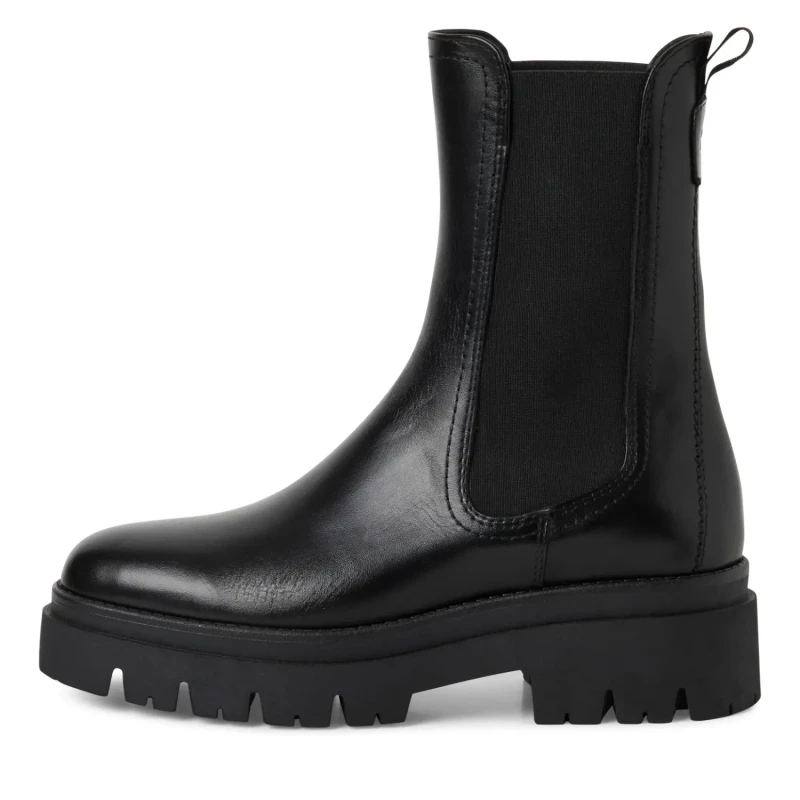 Image of tamaris Womens stylish ankle boots Tamaris Chelsea en cuir Noir Female 38