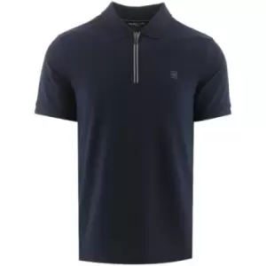 Image of Michael Kors Dark Midnight Half-Zip Polo Shirt