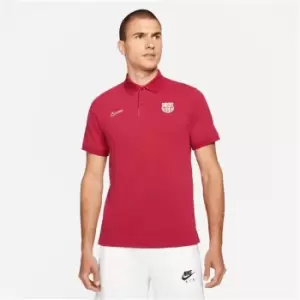 Image of Nike FC Barcelona Polo Shirt Mens - Red
