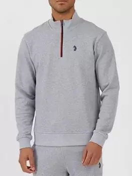 Image of Luke 1977 Equinox Relax Fit Funnel Sweatshirt - Light Grey, Light Grey, Size 2XL, Men