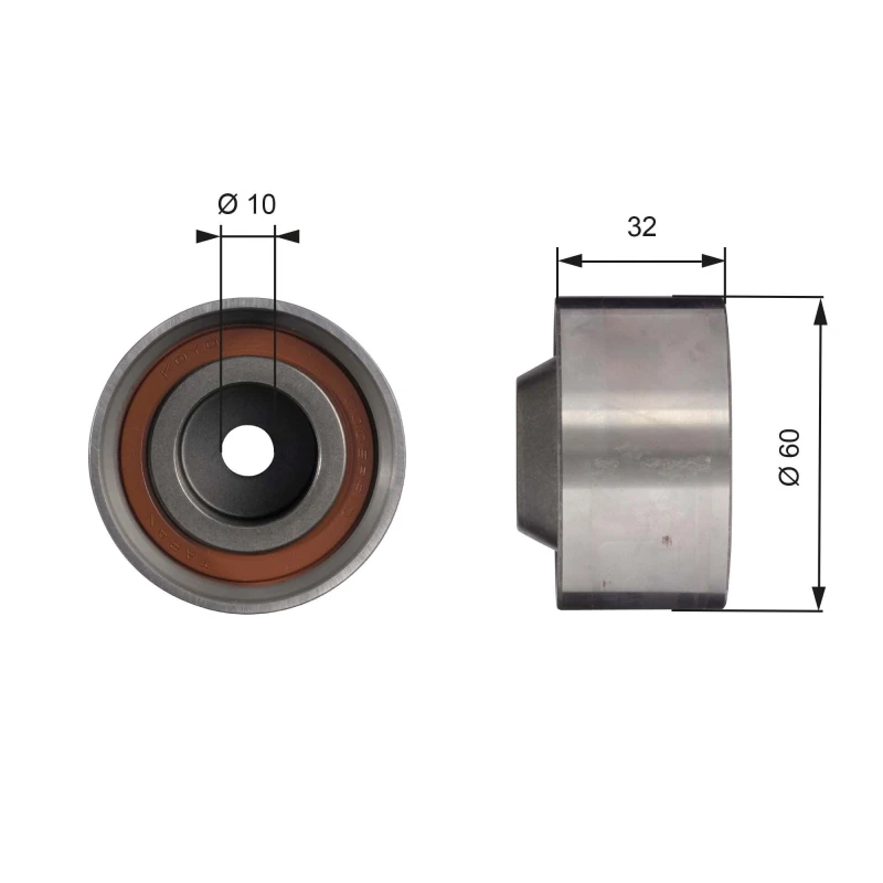 Image of GATES Timing belt deflection pulley GATES T42017