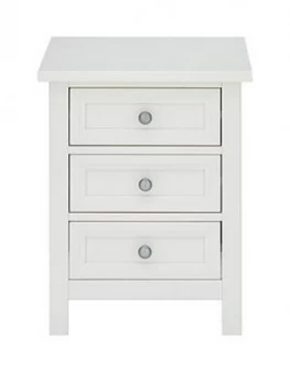 image of Julian Bowen Maine 3 Drawer Bedside Chest