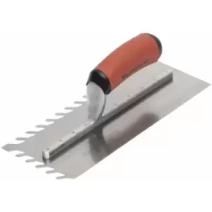 11 x 4 1/2' x 13mm Layflat Notched Durasoft Trowel - Marshalltown