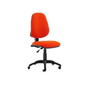 Image of Dynamic Permanent Contact Backrest Task Operator Chair Without Arms Eclipse I Tabasco Red Seat Without Headrest High Back