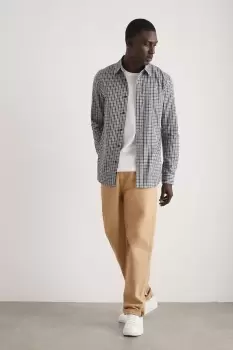 Image of Blue Check Long Sleeve Shirt