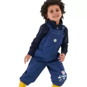 image of Regatta Boys Peppa Pig Waterproof Fleece Lined Dungarees 24-36 Months (92-98cm)