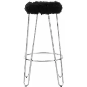 Image of District Black Bar Stool - Premier Housewares
