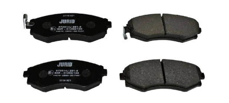 Image of JURID 572614J Brake pad set with acoustic wear warning Brake Pad Set,disc brake (402)
