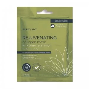 image of BeautyPro REJUVENATING Collagen Sheet Mask with Green Tea