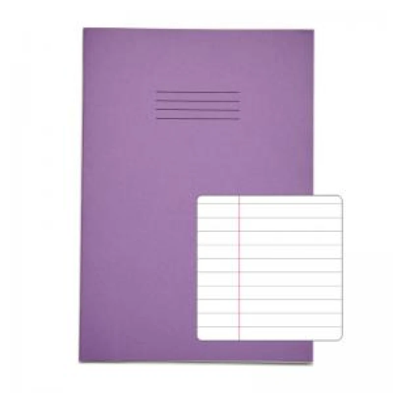 Image of RHINO A4 Exercise Book 64 Page, Purple, F8M (Pack of 50)