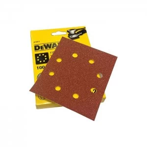 Image of DEWALT Punched Clip On 1/4 Sanding Sheets 115mm X 140mm 150g Pack of 25