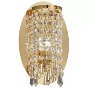 image of Kolarz charleston - Designer Crystal Wall Light Polished Gold, 1x G9