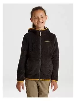 Image of Boys, Craghoppers Kid's Angda Hooded Fleece Jacket, Black, Size 13 Years