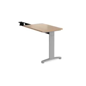 Image of Office Desk Rectangular Desk 800mm With Return Beech Tops With Silver Frames TR10