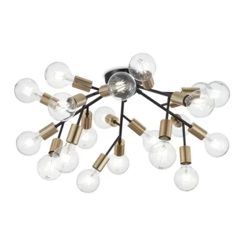 image of Ideal Lux SPARK - Indoor Multi Arm Ceiling Lamp 20 Lights Black, E27