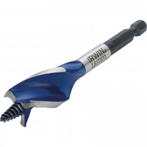 image of Irwin 6X Blue Groove Stubby Wood Drill Bit 18mm 100mm