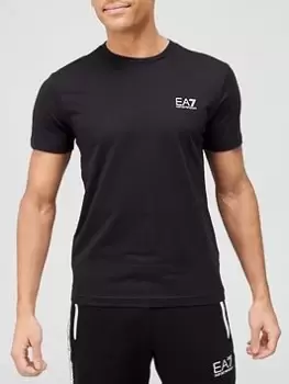 image of EA7 Emporio Armani Core ID Logo T-Shirt - Black, Size S, Men