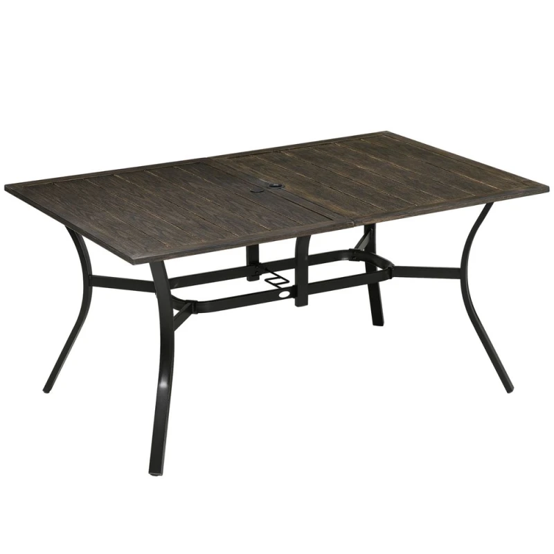 Image of Outsunny Garden Table with Parasol Hole for Patio - Outsunny 5056725520571