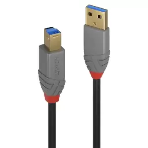 Image of Lindy 0.5m USB 3.2 Type A to B Cable, Anthra Line