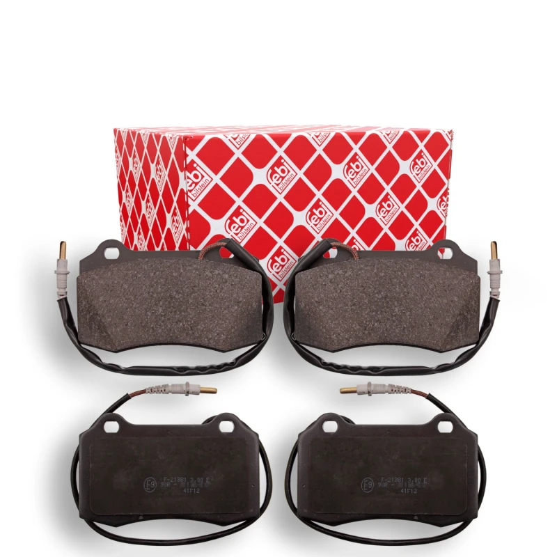 Image of FEBI BILSTEIN 116165 Brake pad set Front Axle, incl. wear warning contact Brake Pad Set,disc brake (402)