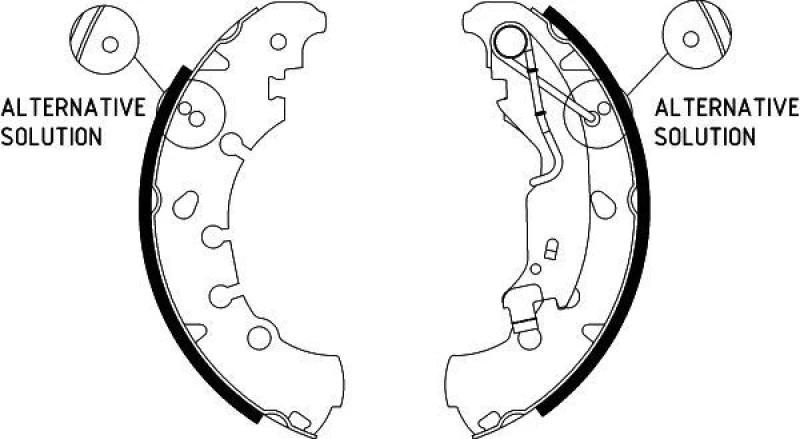 Image of HELLA Brake Shoe Set HELLA 8DB 355 002-961