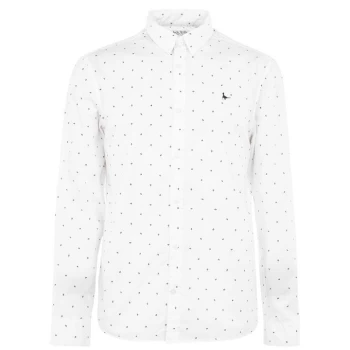 image of Jack Wills Ramsay Poplin Print Shirt - White