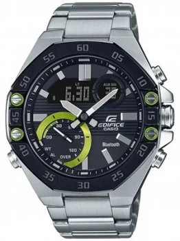 Image of Casio Edifice Bluetooth Stainless Steel Black Dial ECB Watch