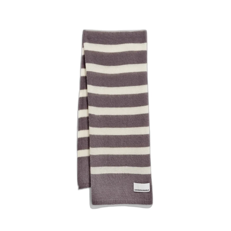 Image of ARMEDANGELS Striped scarf ARMEDANGELS Yukinaa Gris Unisex TU