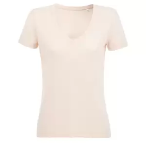 Image of SOLS Womens/Ladies Motion V Neck T-Shirt (3XL) (Creamy Pink)