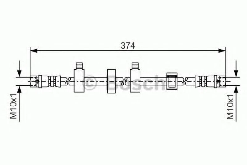 Image of Bosch 1 987 481 539 Brake Hose Brake Hose (83)