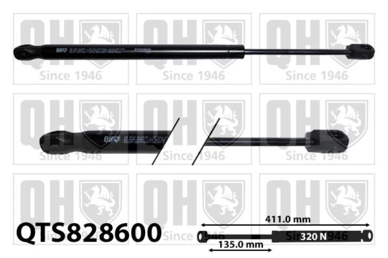Image of QUINTON HAZELL Gas Spring, seat adjustment QUINTON HAZELL QTS828600