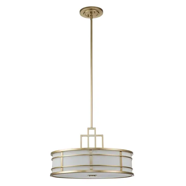 Feiss Feiss Fusion Glass Ceiling Pendant Light - Natural Brass