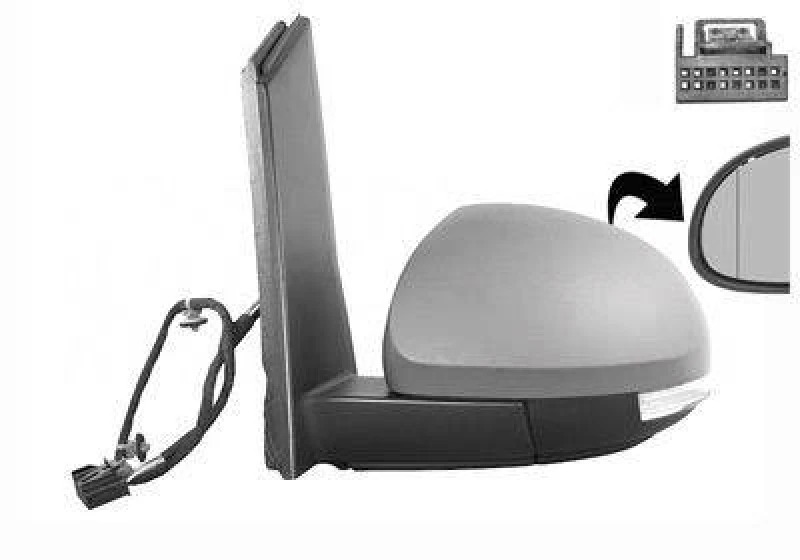 Image of VAN WEZEL 5776807 Wing mirror * HAGUS * Left, Heatable, primed Outside Mirror (50)