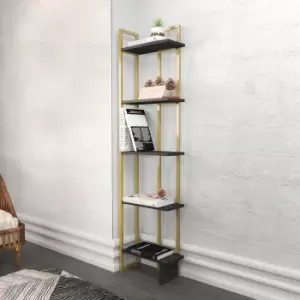 Image of Alice Corner Bookcase with Metal Frame