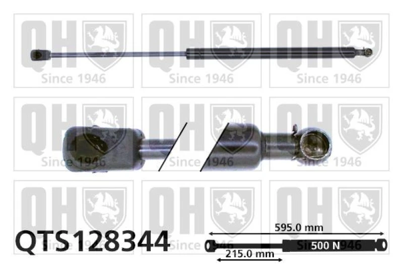 Image of QUINTON HAZELL Tailgate strut QUINTON HAZELL QTS128344
