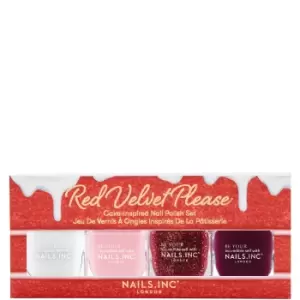 Image of nails inc. Red Velvet Please Nail Polish Set
