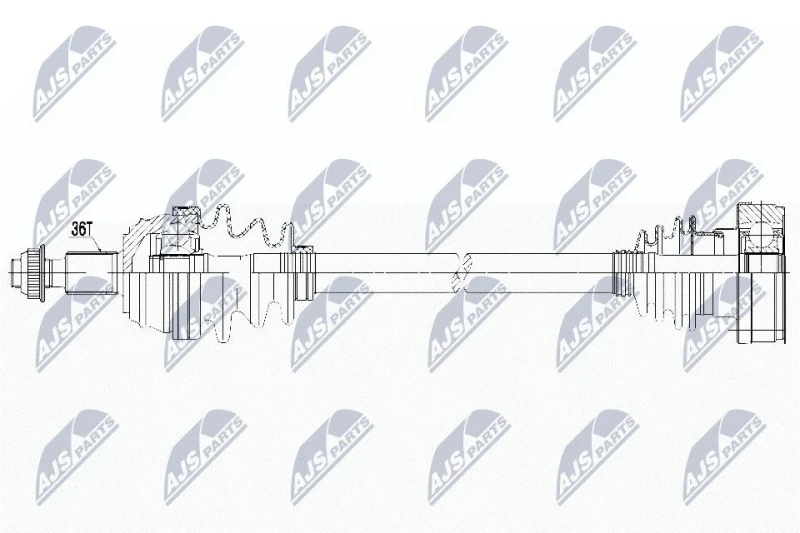 Image of NTY NPW-WW-097 Drive shaft Manual Transmission, Front Axle Left Drive Shaft (13)