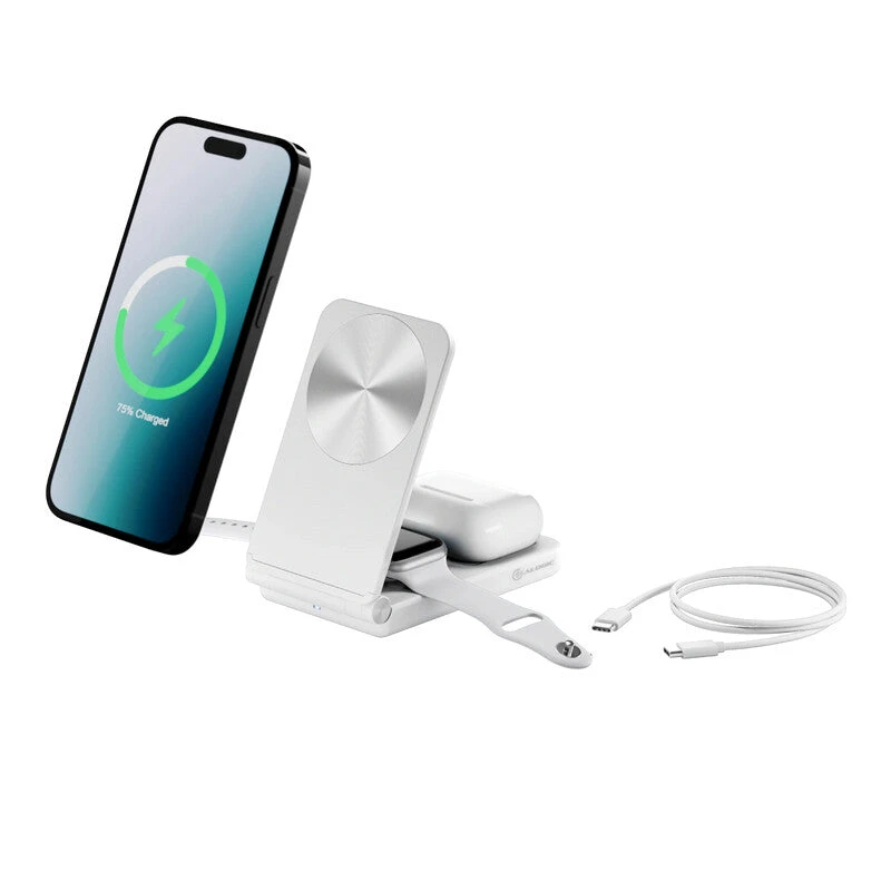 Image of Alogic YOGA 3 - in - 1 Wireless Charging Stand White